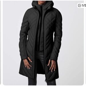 Bernardo Women's Quilted Black Puffer Coat